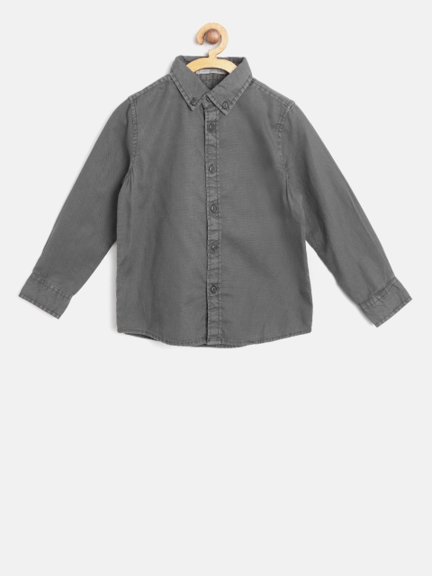 

Pepe Jeans Boys Charcoal Grey Regular Fit Solid Casual Shirt