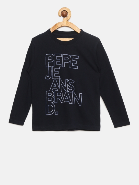 

Pepe Jeans Boys Navy Blue Printed Round Neck T-shirt