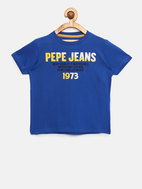 

Pepe Jeans Boys Blue Printed Round Neck T-shirt