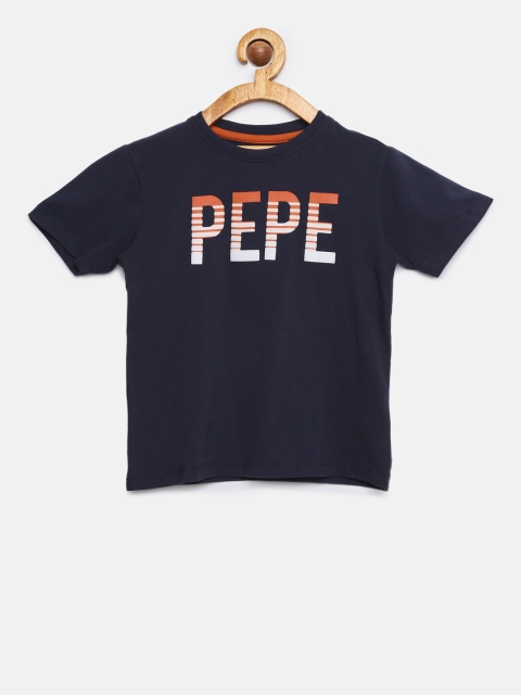 

Pepe Jeans Boys Navy Blue Printed Round Neck T-shirt