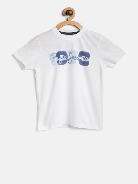 

Pepe Jeans Boys White Printed Detail Round Neck T-shirt