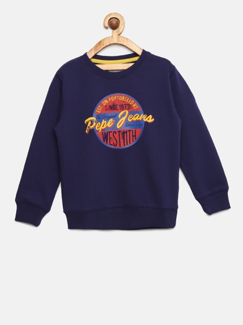 

Pepe Jeans Boys Navy Blue Printed Sweatshirt