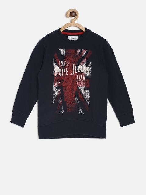 

Pepe Jeans Boys Navy Blue Printed Sweatshirt