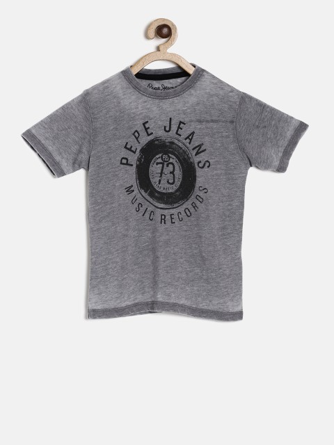 

Pepe Jeans Boys Grey Printed Round Neck T-shirt