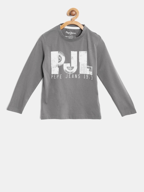 

Pepe Jeans Boys Grey Printed Round Neck T-shirt