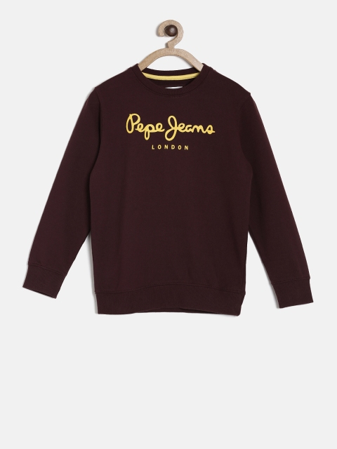 

Pepe Jeans Boys Burgundy Printed Sweatshirt