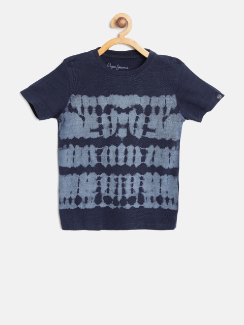 

Pepe Jeans Boys Navy Blue Dyed Round Neck T-shirt