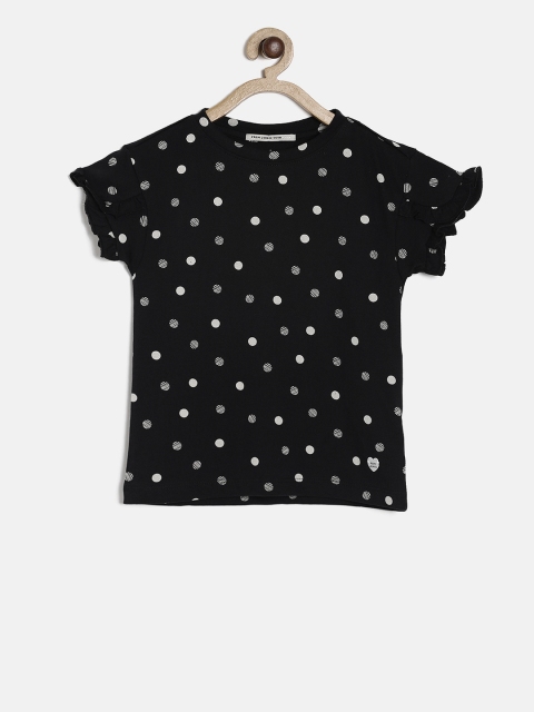 

Pepe Jeans Girls Black & White Printed Round Neck T-shirt