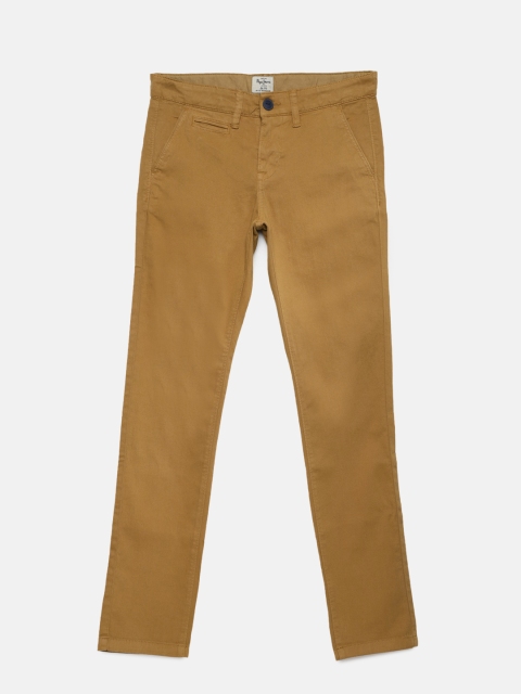 

Pepe Jeans Boys Khaki Regular Fit Solid Chinos