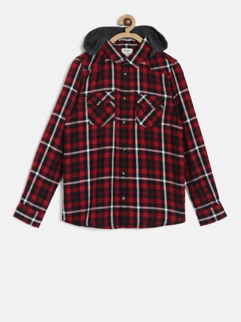

Pepe Jeans Boys Red & Black Checked Casual Shirt