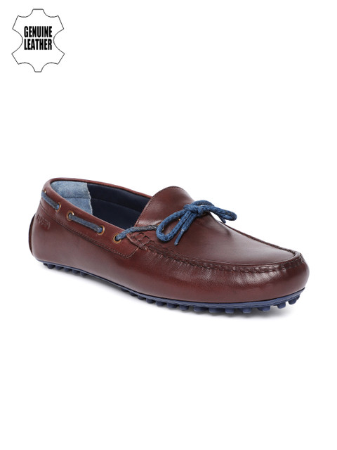 

Ruosh Men Brown Leather Boat Shoes