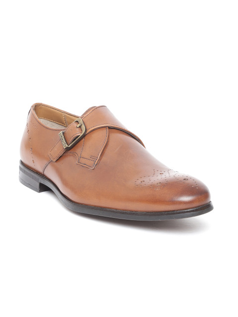 

Ruosh Men Brown Leather Formal Monks
