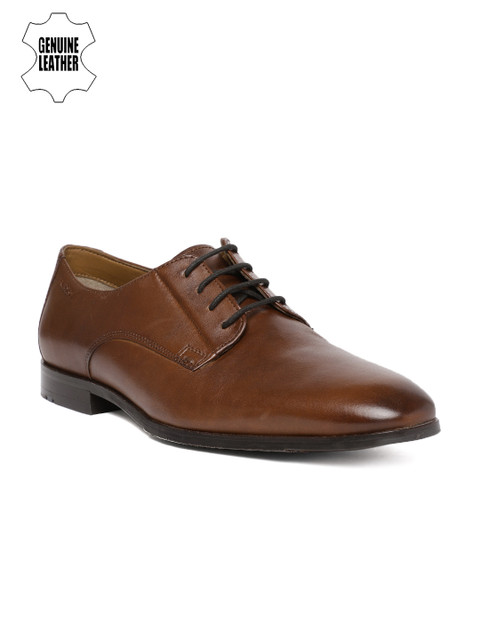 

Ruosh Men Brown Classic Genuine Leather Formal Derbys
