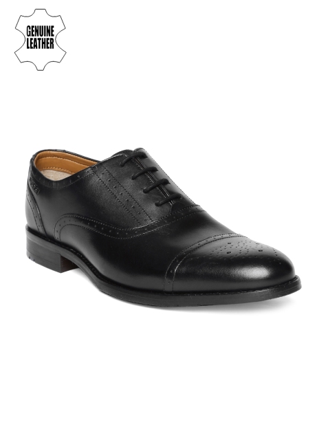 

Ruosh Men Black Leather Formal Brogues