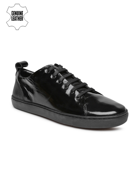 

Ruosh Men Black Patent Leather Sneakers