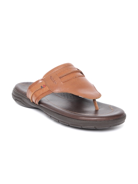 

Ruosh Men Brown Leather Comfort Sandals