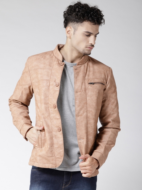 Fort Collins Men Beige Solid Tailored Jacket