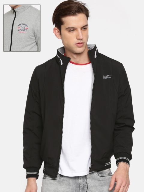 

Fort Collins Men Black Solid Reversible Bomber