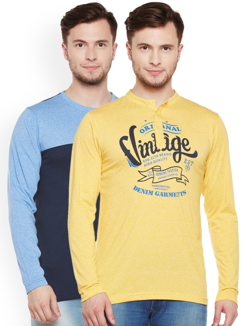 

Club York Men Pack of 2 T-shirts, Yellow