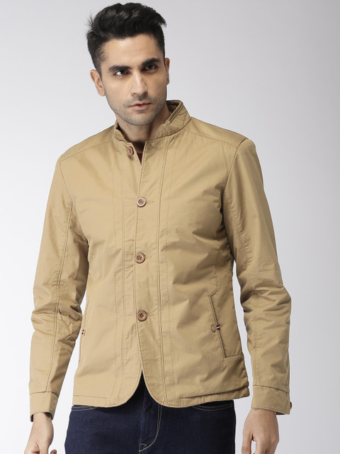

Fort Collins Men Beige Solid Tailored Jacket