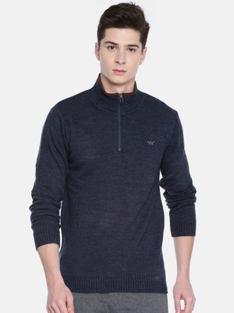 

Wildcraft Men Blue Solid Sweater