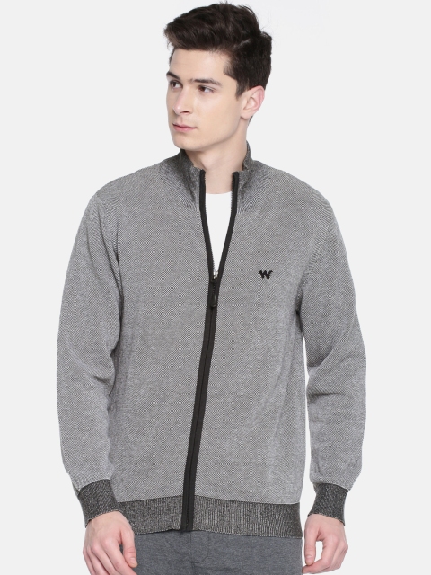 

Wildcraft Men Grey Self Design Sweater