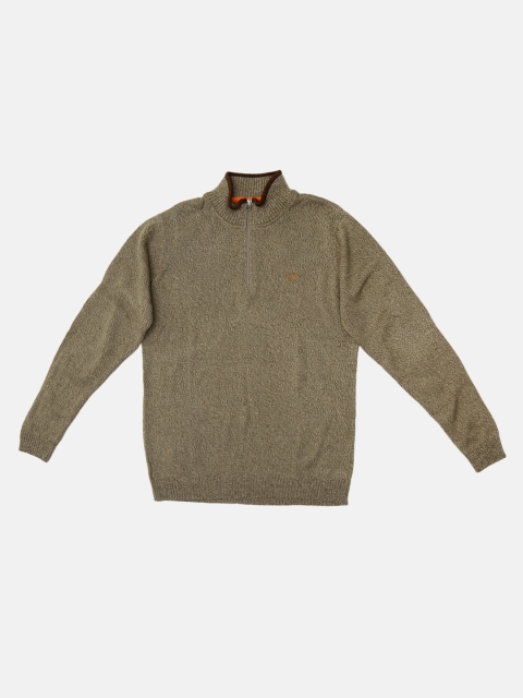 

Wildcraft Men Beige Solid Pullover Sweater