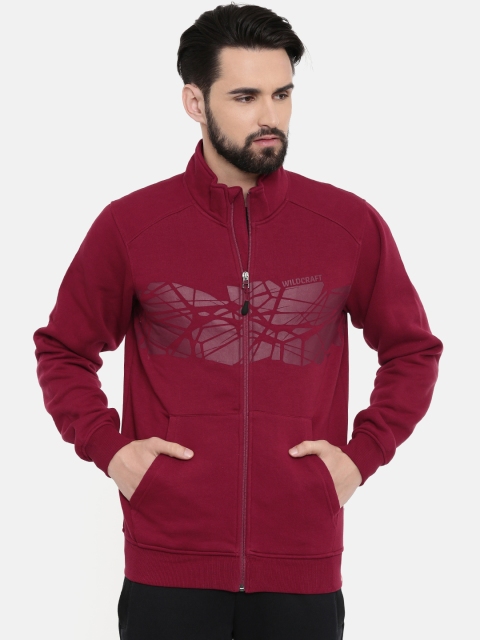 

Wildcraft Men Maroon Printed Sweatshirt