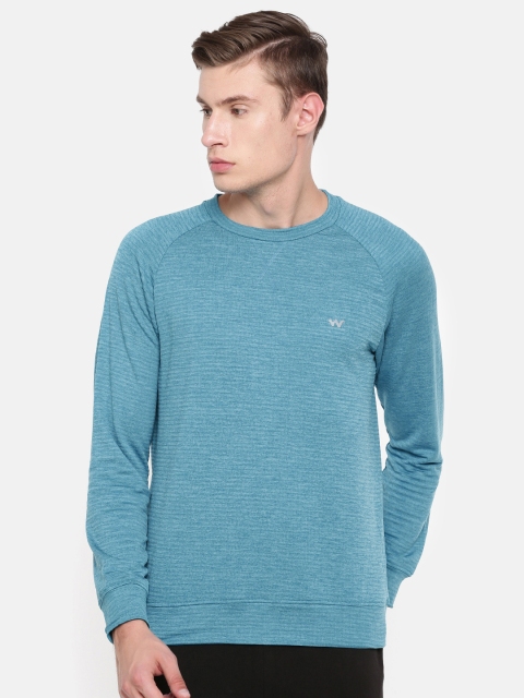 

Wildcraft Men Blue Self-Design Tech Crew Fst Sweatshirt