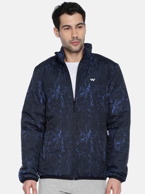 

Wildcraft Men Navy Printed Puffer Jacket, Navy blue