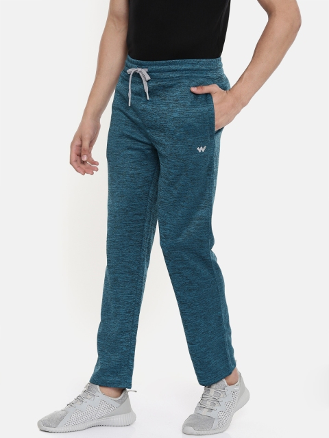 

Wildcraft Men Navy Teal Blue Melange Solid Grin Track Pants