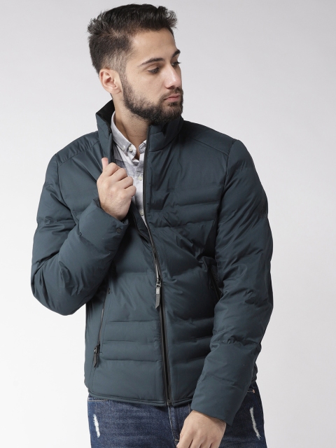 

Fort Collins Men Teal Green Solid Padded Jacket