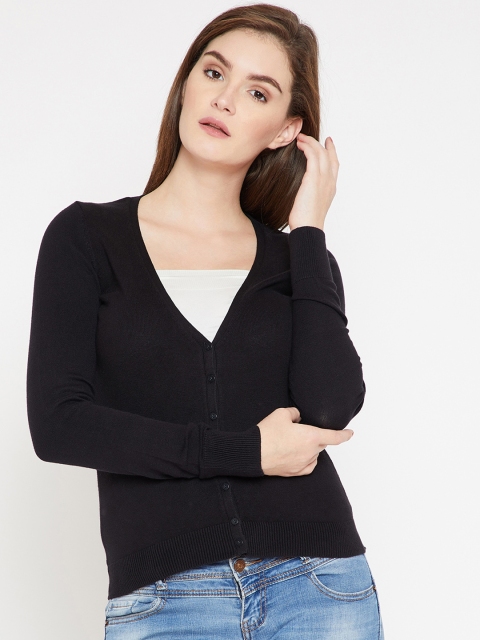 

RARE Women Black Solid Cardigan