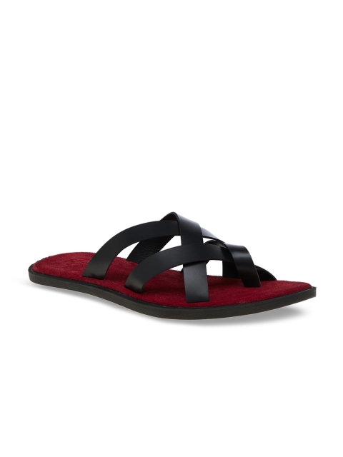 

SKO Men Black & Red Comfort Sandals