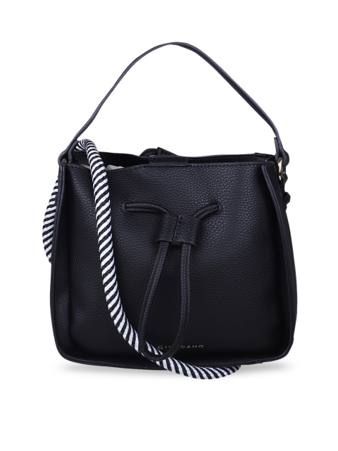 

GIORDANO Black Solid Hobo Bag