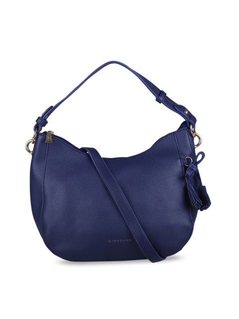 

GIORDANO Blue Solid Hobo Bag
