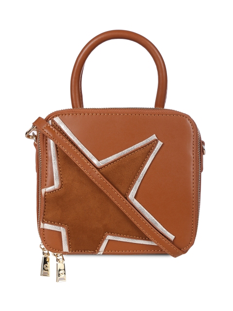 

GIORDANO Brown Textured Handheld Bag