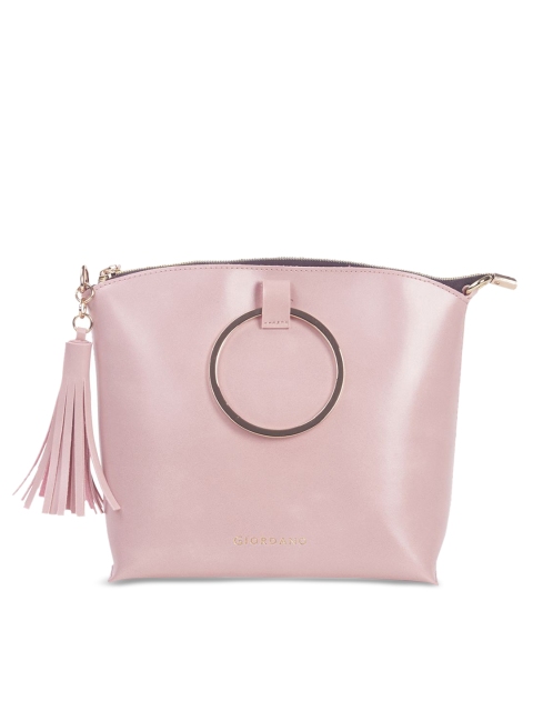 

GIORDANO Pink Solid Handheld Bag