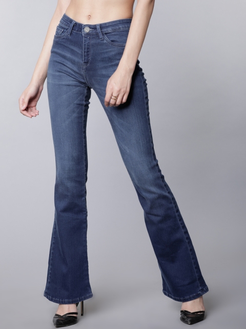 

Tokyo Talkies Women Blue Bootcut Mid-Rise Clean Look Stretchable Jeans