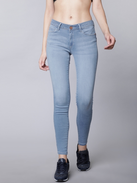 

Tokyo Talkies Women Blue Super Skinny Fit Mid-Rise Clean Look Stretchable Jeans