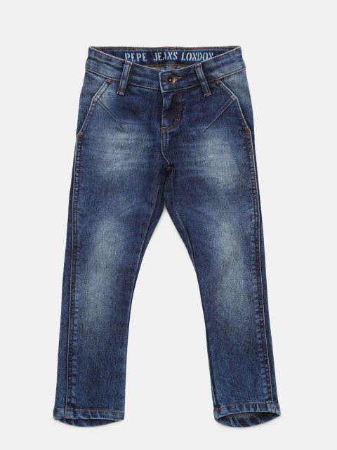 

Pepe Jeans Boys Blue Slim Fit Mid-Rise Clean Look Jeans