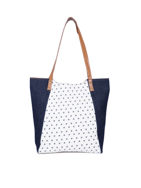 

Kanvas Katha Blue & White Printed Shoulder Bag