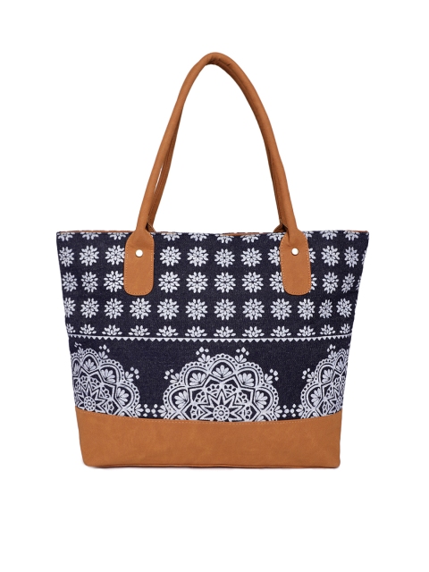 

Kanvas Katha Blue & White Printed Shoulder Bag