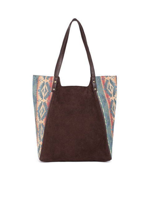 

Kanvas Katha Brown Printed Shoulder Bag