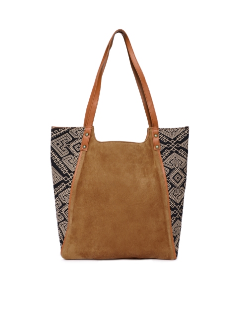 

Kanvas Katha Brown Printed Shoulder Bag