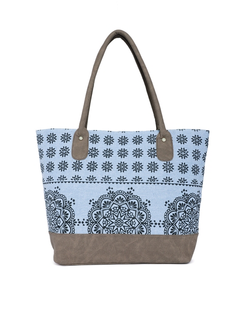 

Kanvas Katha Blue Printed Shoulder Bag