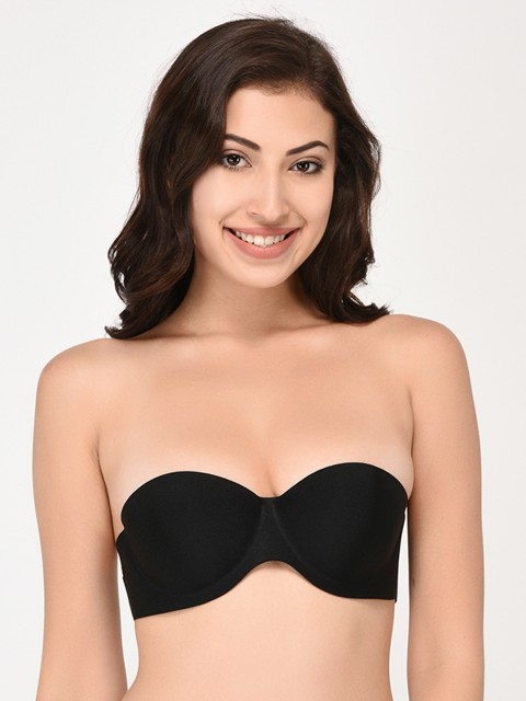 

PrettyCat Black Solid Underwired Heavily Padded Push-Up Bra