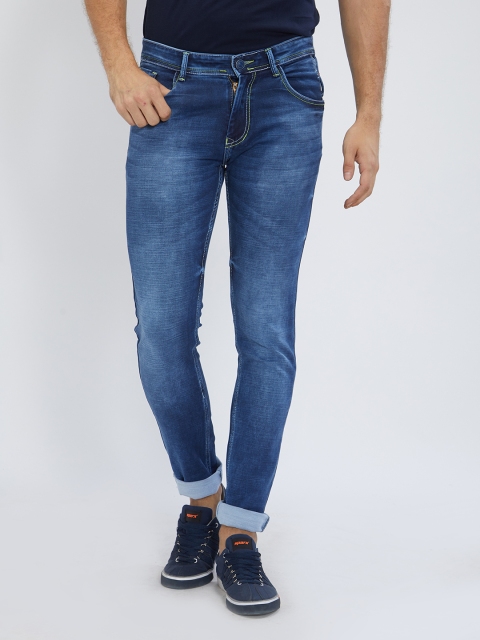 

Road Rockers Men Blue Skinny Fit Mid-Rise Clean Look Jeans