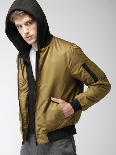 

FOREVER 21 Men Brown Solid Bomber