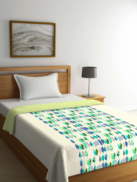 

Portico New York Cream-Coloured Floral AC Room 120 GSM Single Bed Comforter